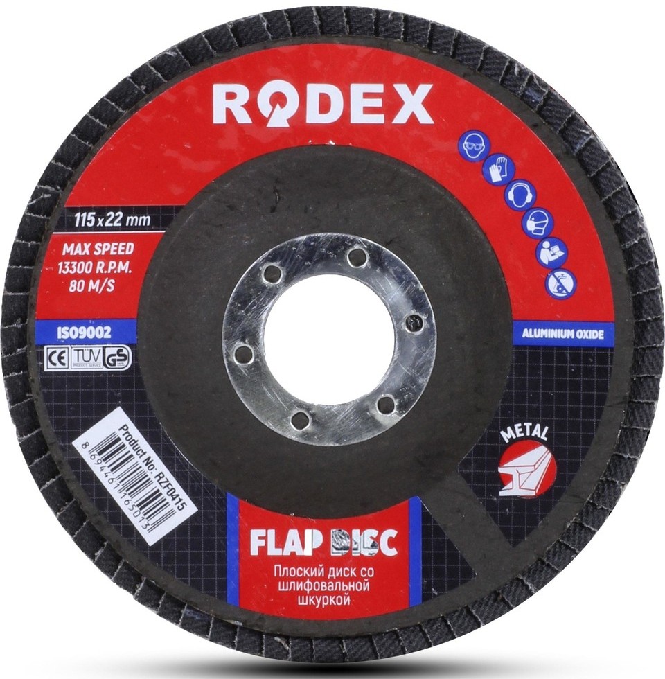 RODEX FLAP DİSK ZIMPARA 60 KUM 115MM